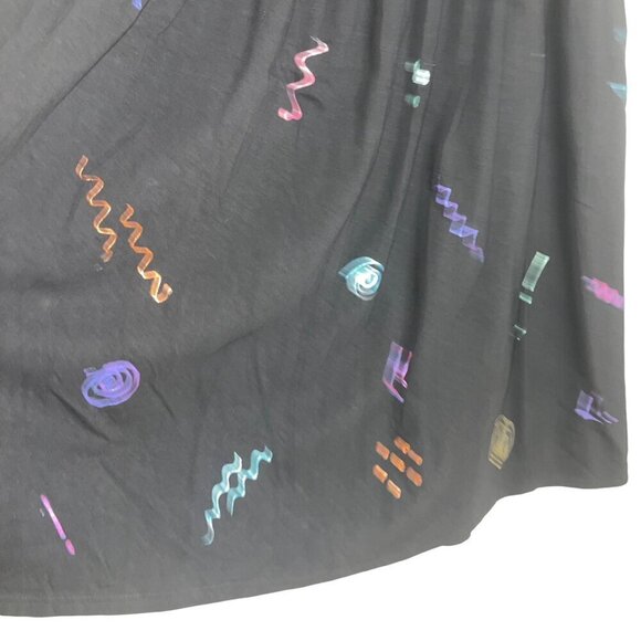 Cristina Maxx Vintage 90s Womens Sweater Skirt Set Size XL Black Cardigan V Neck - Picture 8 of 10